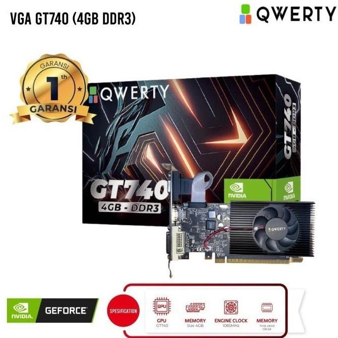 HARGA DISC - VGA CARD QWERTY GT740 4GB DDR3 NVIDIA GOFERCE