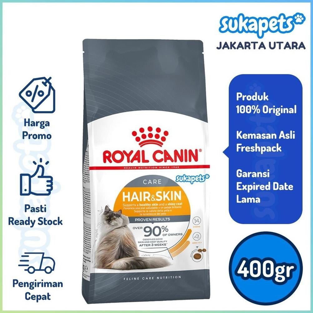 Ct_C1077 Royal Canin Hair And Skin Care Makanan Kucing Dewasa 400G If56