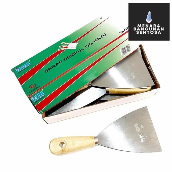 ] Kapi Kayu IGM Baja Asli 4" Inch - Kape Pisau Dempul Scapper