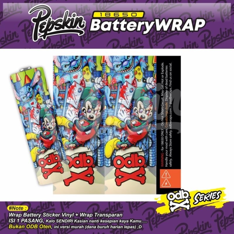 

[COD] Garskin Stiker Stiker Wrap Batrei 18650 Odebe V6 02 Label Custom Presisi Terlaris