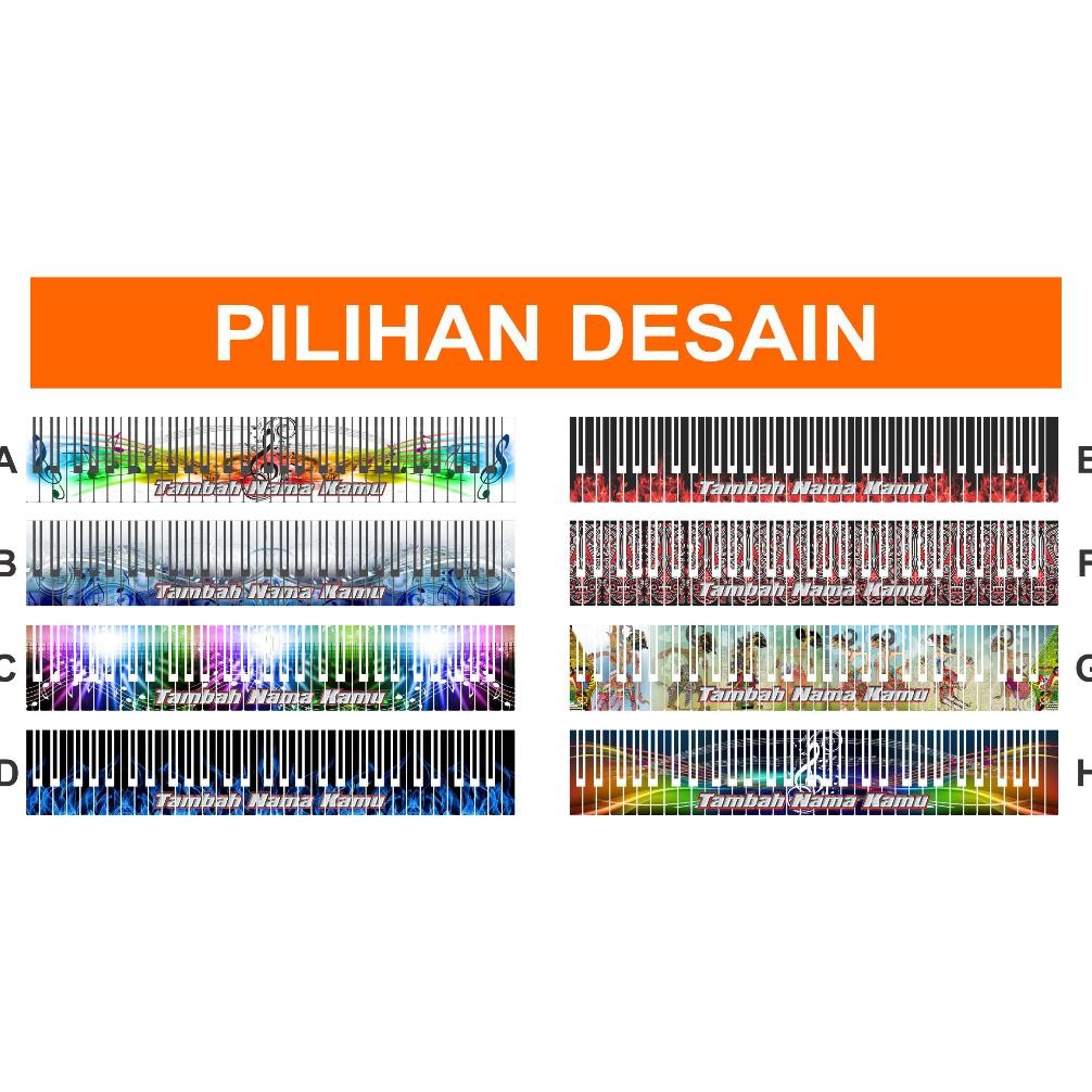 Stiker Tuts Keyboard Orgen Piano Yamaha Korg Roland Dll Bisa Tambah Nama Dan Gambar Sesukamu