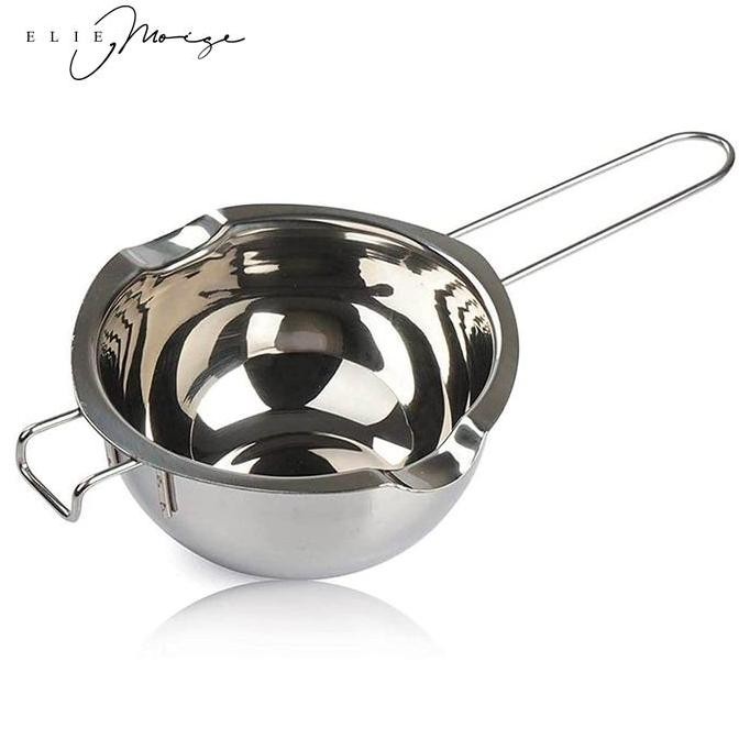 

Elie Moise Stainless Steel Wax Melting Pot Peleleh Lilin 2 sisi tuang
