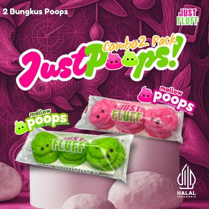 

[BUY 1 GET 1] JUST POOPS MARSHMALLOW JUSTFLUFF [HALAL] [PROMO]