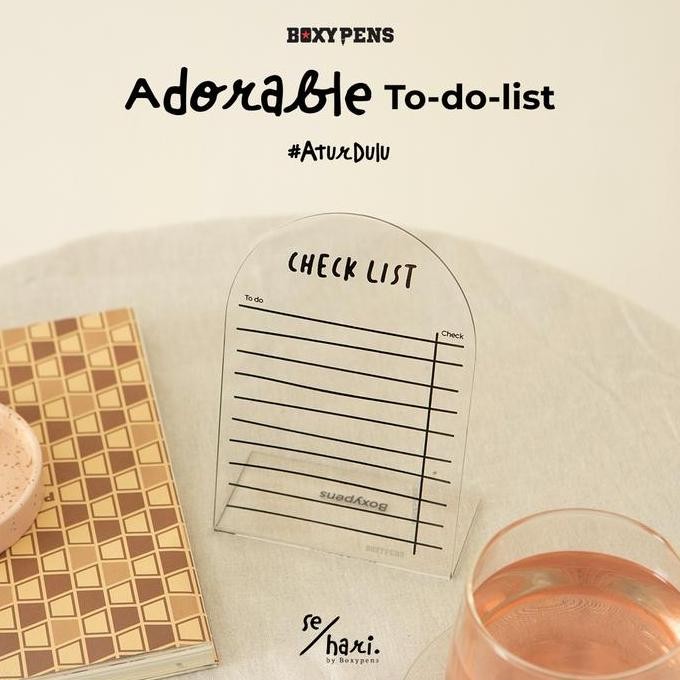 

Promo Acrylic Package Adorable to-do-list Standing COD