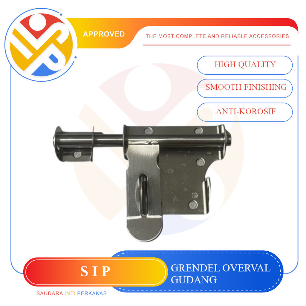 Grendel Gudang Stainless Grendel Overpal Pintu Gudang Pintu Gerbang Slot Pintu Gudang Stainless