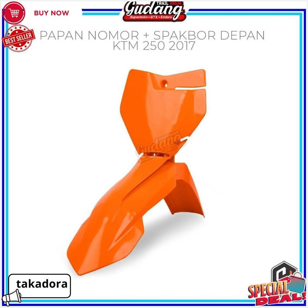 Spakbor Slebor Depan Plus Plat Papan Nomor Ktm 250 2017 Hrv Cod