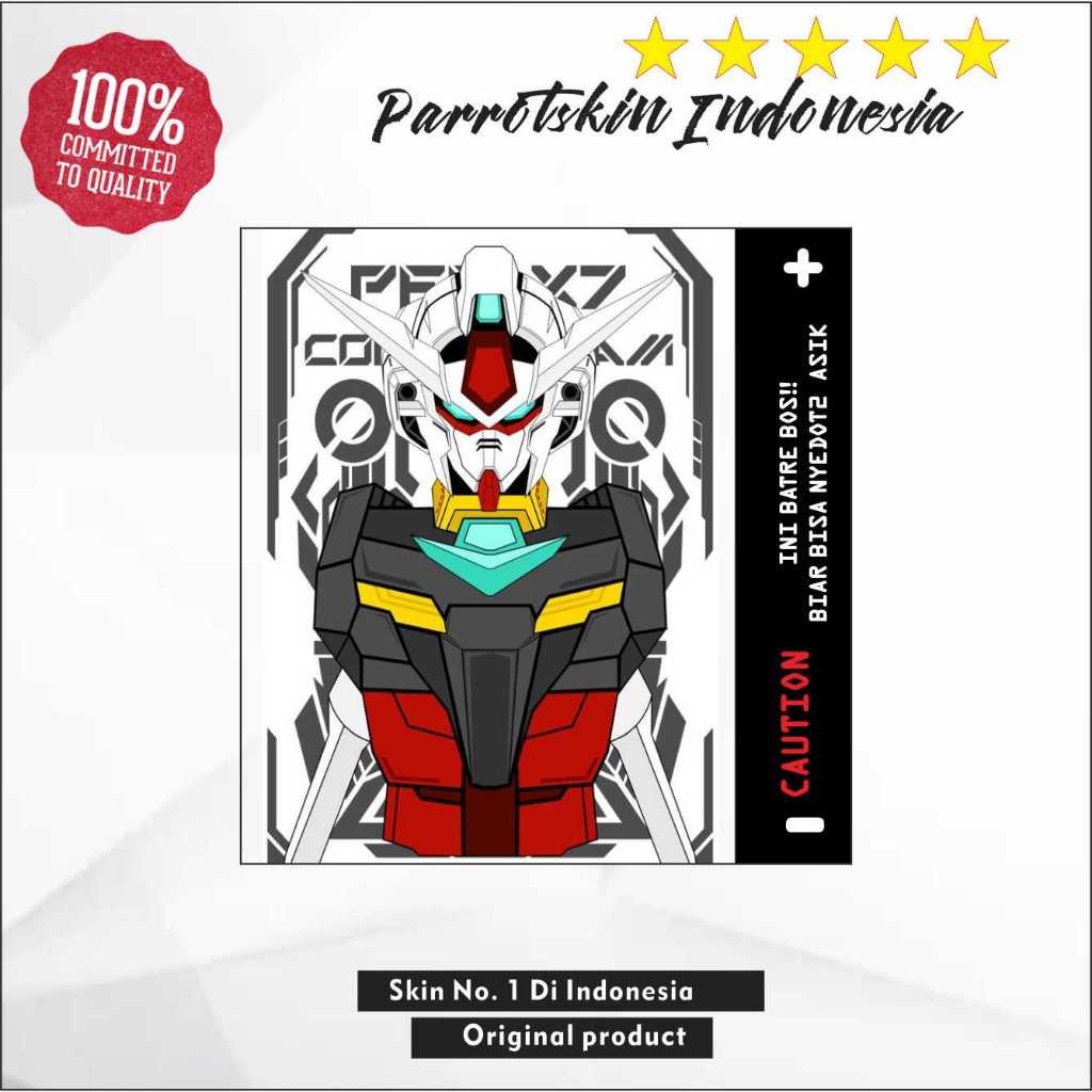 

[COD] Garskin Stiker Warp Batre 18650 21700 Gundam Edition 02 Abu Label Custom Presisi Terlaris