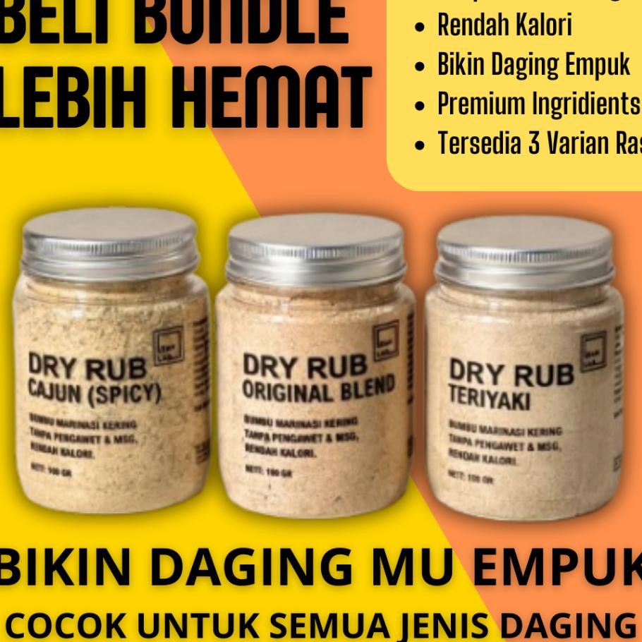 

Bumbu Marinasi Serbaguna Dry Rub Lean Lab Lezat Mengempukkan Daging Ayam Sapi Udang Ikan Nonmsg