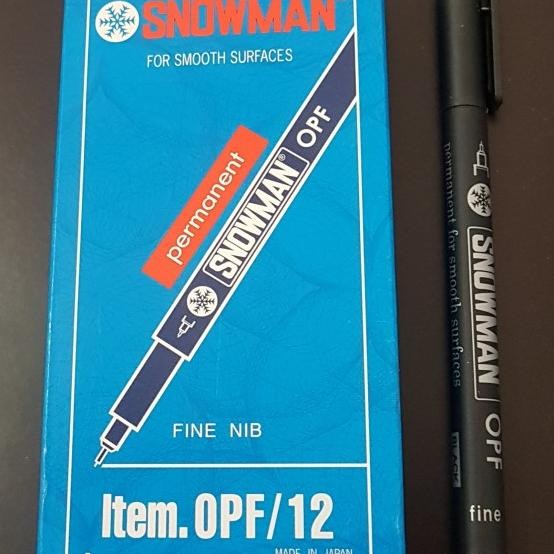 

Spidol Ohp Permanent Snowman Opf/12 Hitam (Per Lusin)