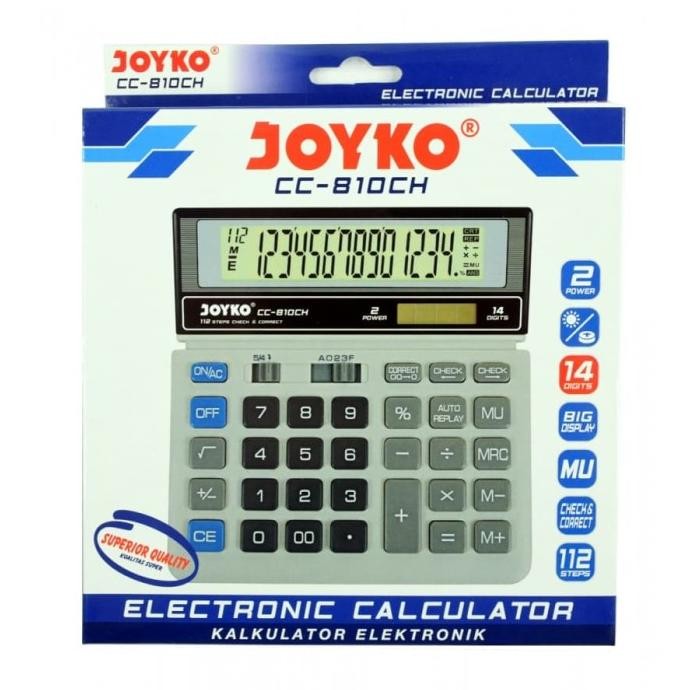 

Terbaru Kalkulator Joyko DTC-1313CH (12 digit) Original