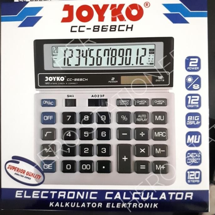 

New Arival Kalkulator calculator joyko 12 digits check correct CC-868CH Sale