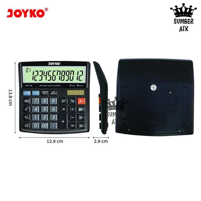 

MMA-1318 Calculator Kalkulator Joyko CC-11A 12 Digits Check Correct Berkualitas