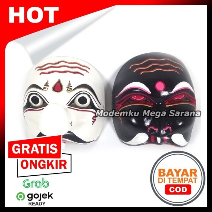 Topeng Kayu Penthul Tembem 15X9X15 Cm