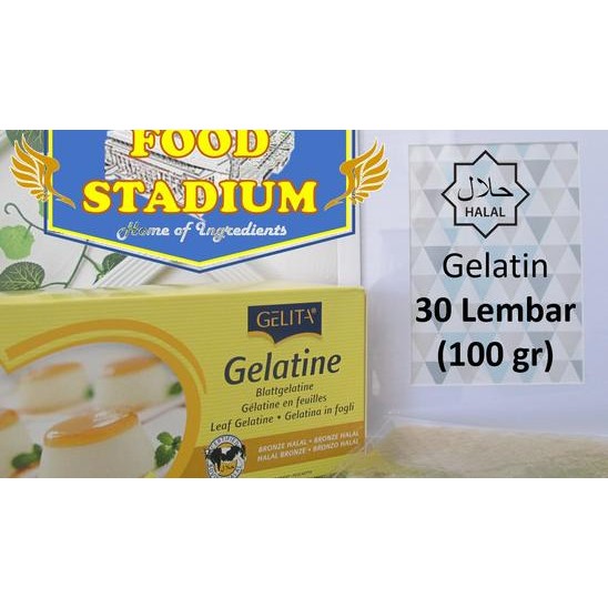 

Gelatin Sheet Halal By Gelita, 100 Gr / 30 Lembar