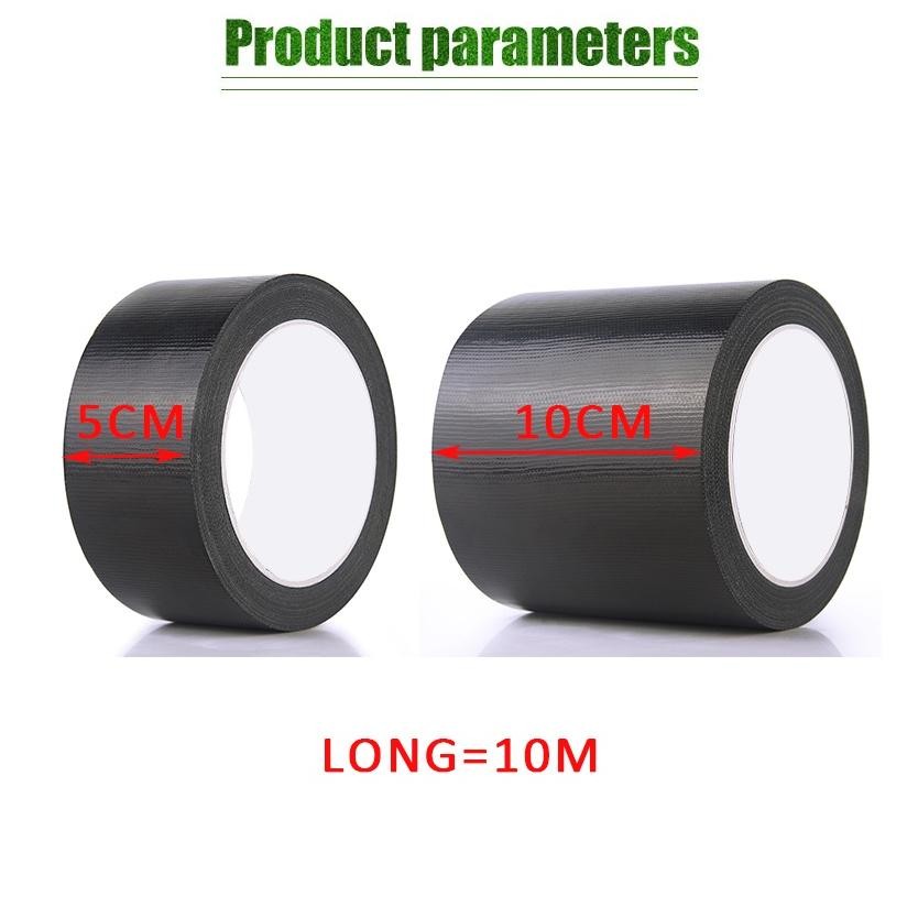 Perekat & Tape Lakban Kain Hitam / Tempel Perbaikan Kulit Dengan Kekuatan Tempel Tinggi Cocok Untuk 