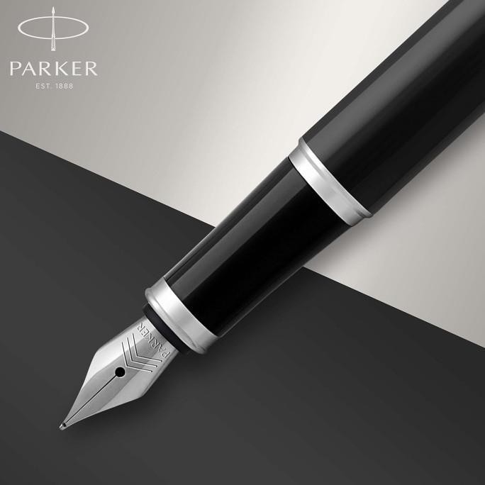 

Pulpen Parker Im Black Chrome Trim Fountain Pen Clip Silver Original Original