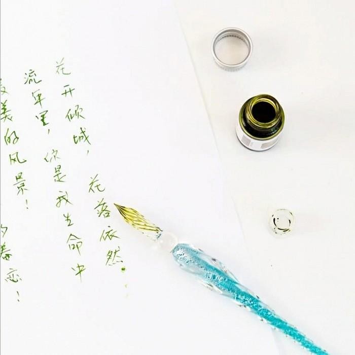 

Crystal Glass Dip Pen Non-Carbon Ink Fountain Signature Pen 774 Original