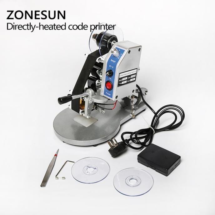 

Zonesun Date Coding Machine Batch Serial Number Printer Manual Expiry Production Date Coder Stamp Flat Surface Zs-Dy8