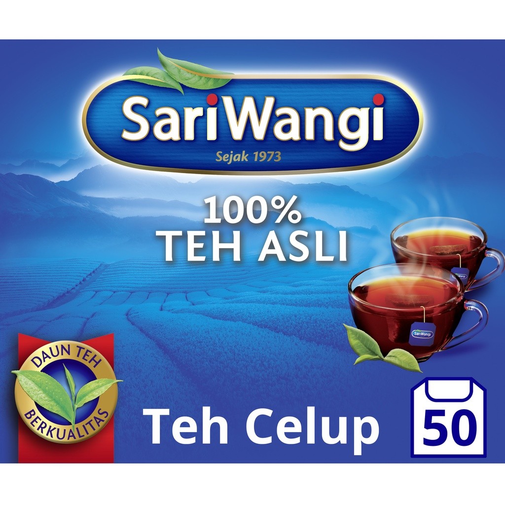 

SariWangi 100% Teh Hitam Asli Teh Celup Membantu Kesehatan Jantung* 1.85gr Isi 50