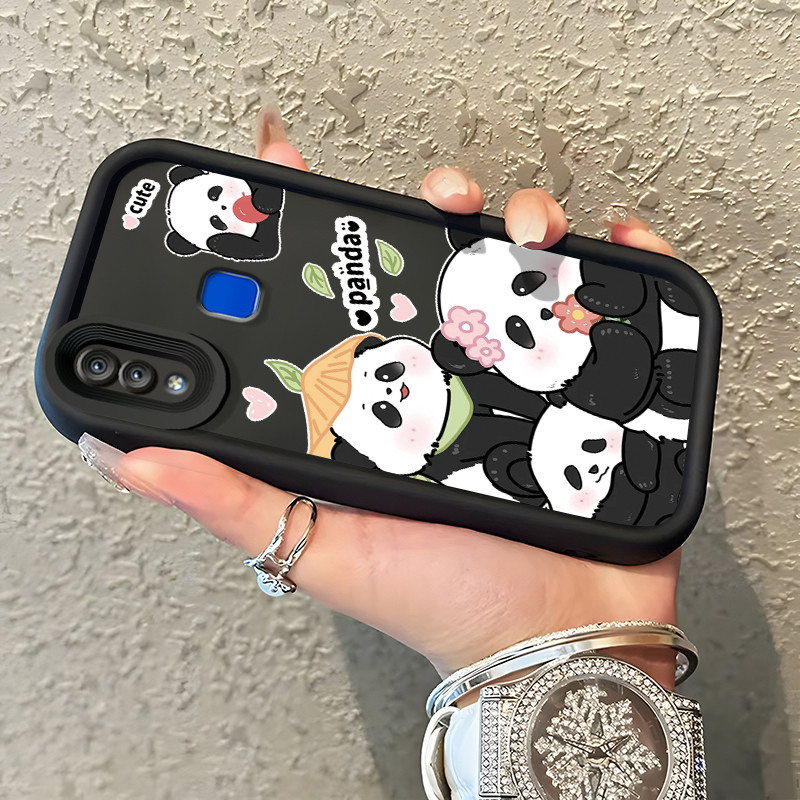 Casing Hp  Untuk VIVO Y95 Y93 Y93s Y91 Y91i Case HP Kesing Casing lembut trendi Softcase Panda lucu 