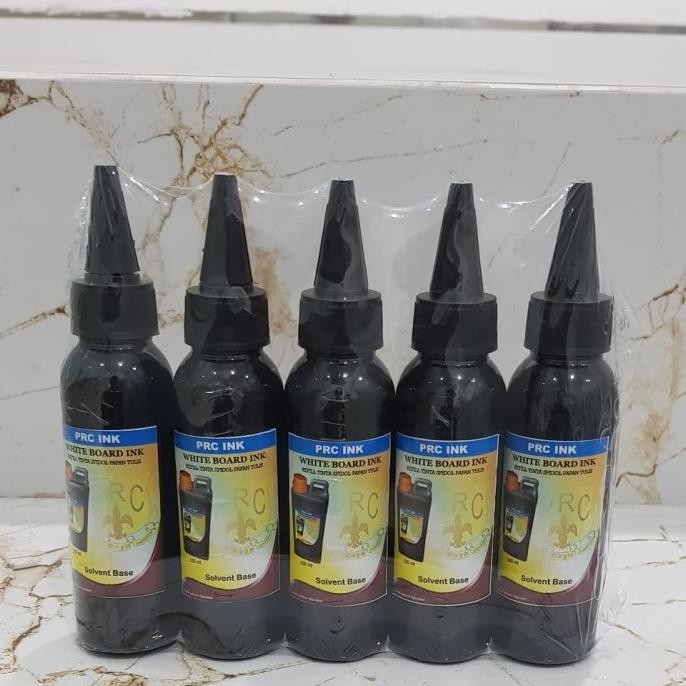 

TERBARU - Tinta refill spidol papan tulis PRC Black pak isi 5 botol 100 ml