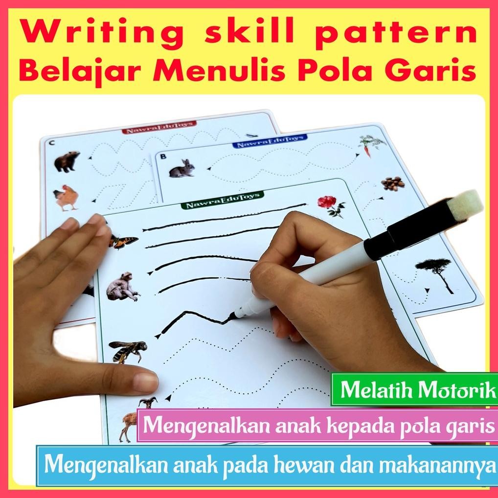 

Free Ongkir Writing Skill Pattern, Belajar Menulis Pola Garis, Spidol Wipe And Clean, Montessori, Aktivitas Anak Sd