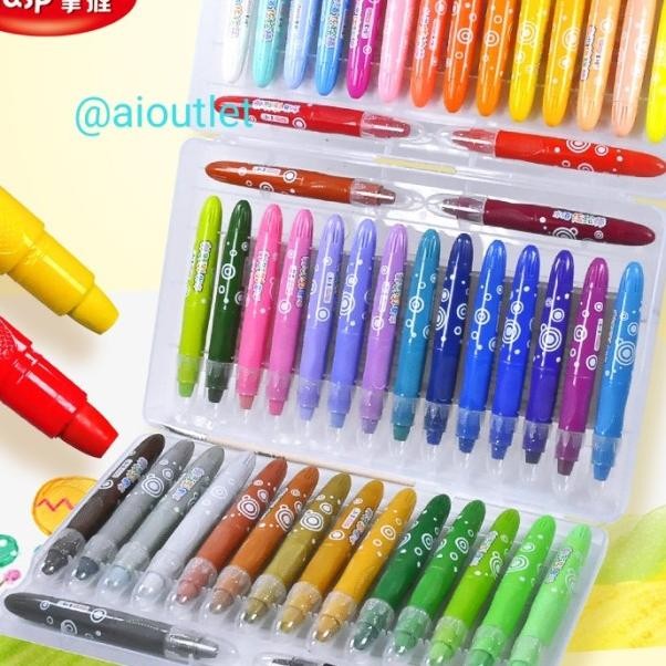 

Silky Crayon Grasp 12 / 23 / 36 / 48 Warna Mata Besar