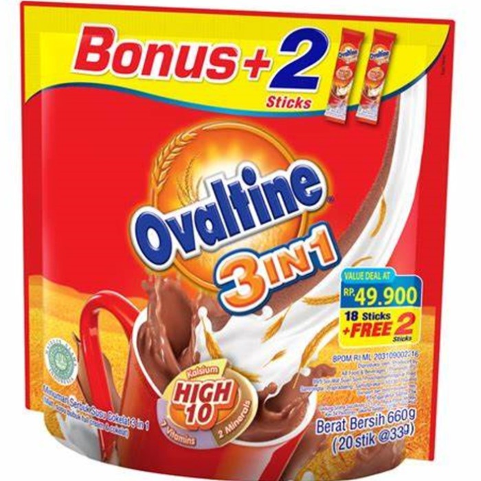 

Ovaltine 3 In 1 Malaysia (22 Sachet X 30 Gram)