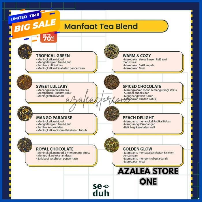 

WARM & COZY TISANE BLEND - GINGER LEMONGRASS BUTTERFLY PEA TEA BLEND 60 GRAM GRATIS ONGKIR!! BY AZALEA STORE