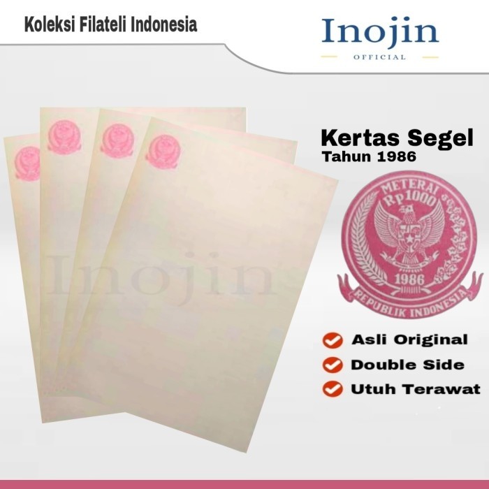 

Kertas Segel Tahun 1986 Asli