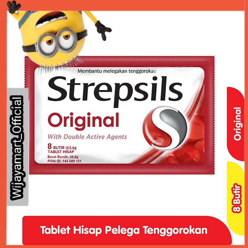 

Strepsils Original Permen Pelega Tenggorokan 8 pcs