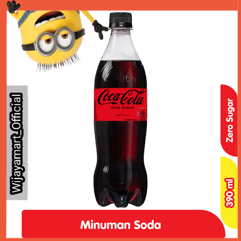 

Coca-Cola Zero Sugar Minuman Soda Rasa Kola Bebas Gula Botol 390 ml