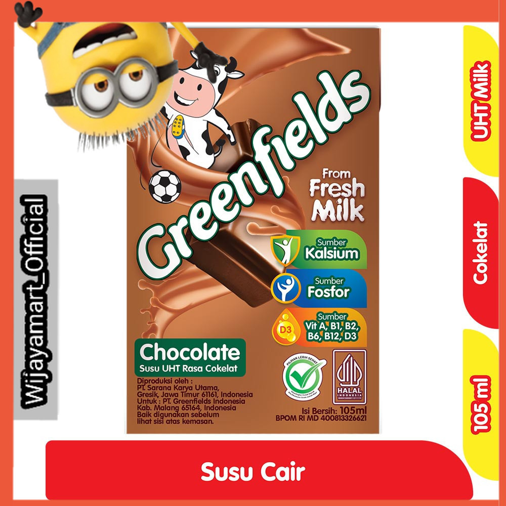 

Greenfields Susu UHT Cokelat Kotak 105 ml