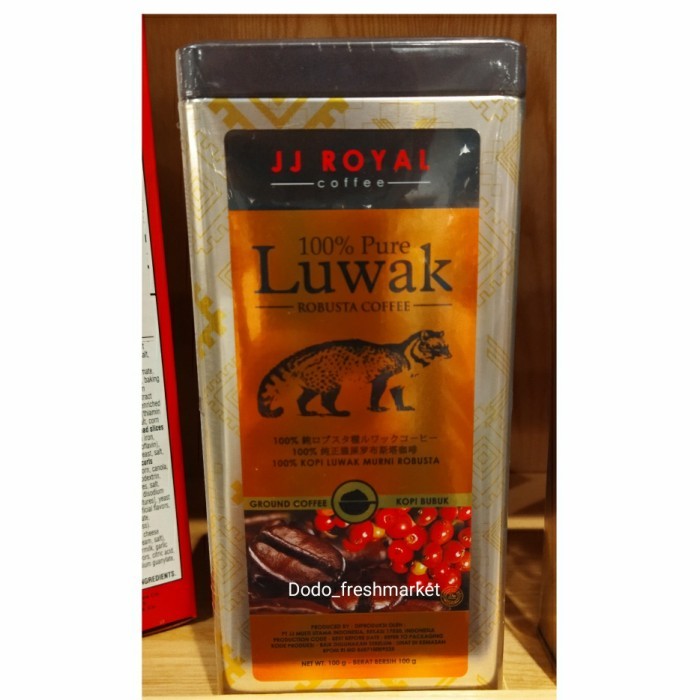 

Jj Royal 100% Pure Luwak Ground Tin 100Gr