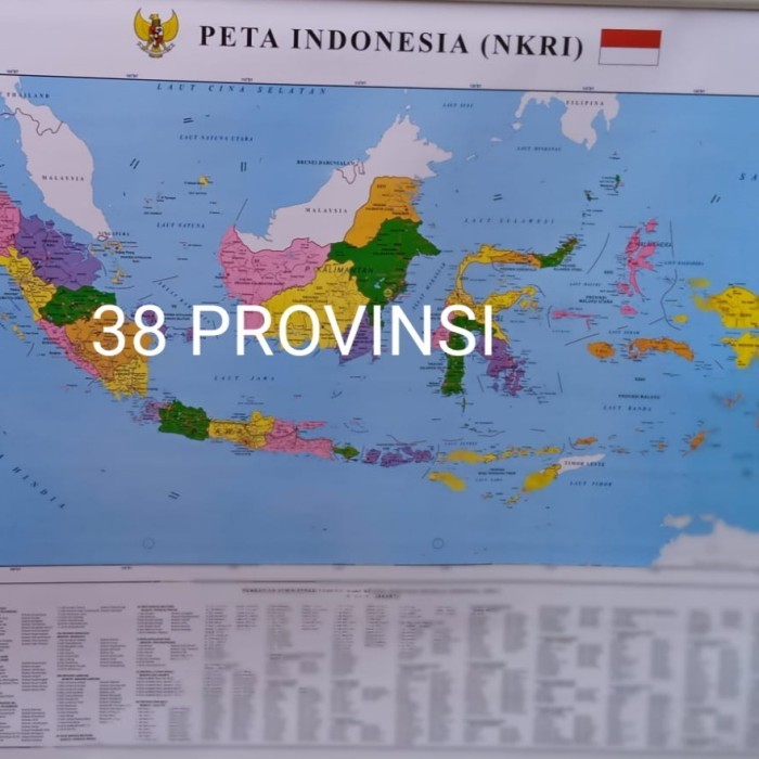 

Terlaris Peta Indonesia ukuran 102 x 72cm lembaran SALE
