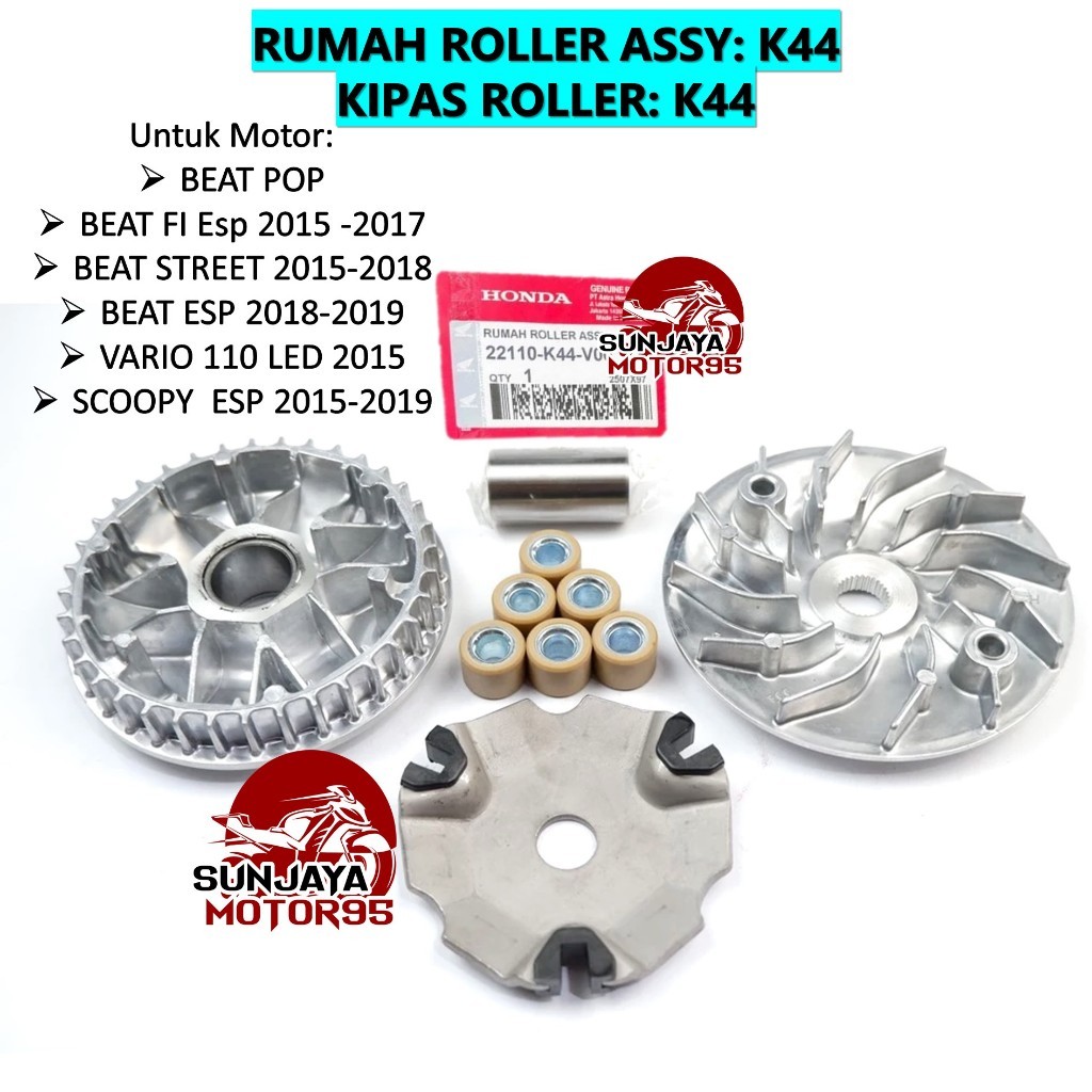 MURAH RUMAH ROLLER ASSY+KIPAS LAWAN RUMAH ROLLER BEAT POP NEW FI BEAT FI ESP VARIO 110FI ESP SCOOPY