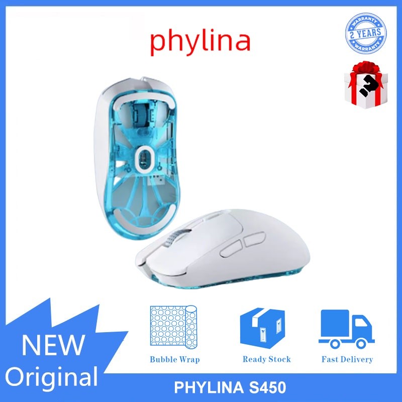 Mouse gaming nirkabel ringan mode ganda PHYLINA S450 |Edh1VFWz|