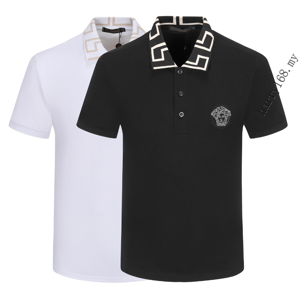 NEW_VERSACE Kaus Polo Jersey Katun Pria Atasan Ukuran S-XXXL MM199 |BB9A8D33|
