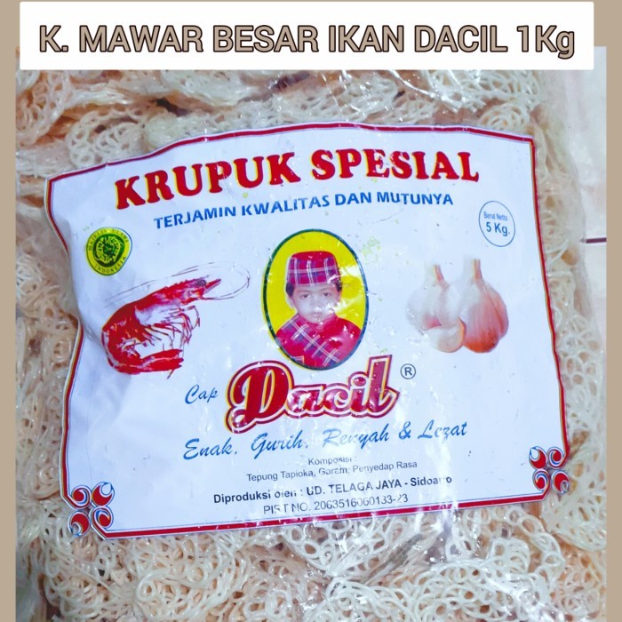 

Terlaris Kerupuk Mawar Besar Ikan Dacil Mentah 1 Kg SALE