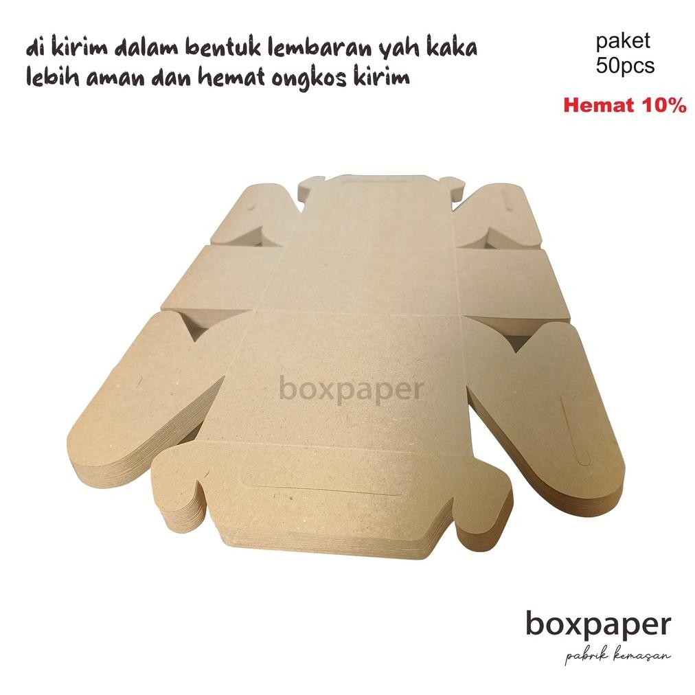 

VIRAL Gable Box Kraft isi 50 PCS / Dus Kue / Box Snack Nasi Ayam Souvenir Hadiah Makanan Kemasan Laminasi Murah ukd-23