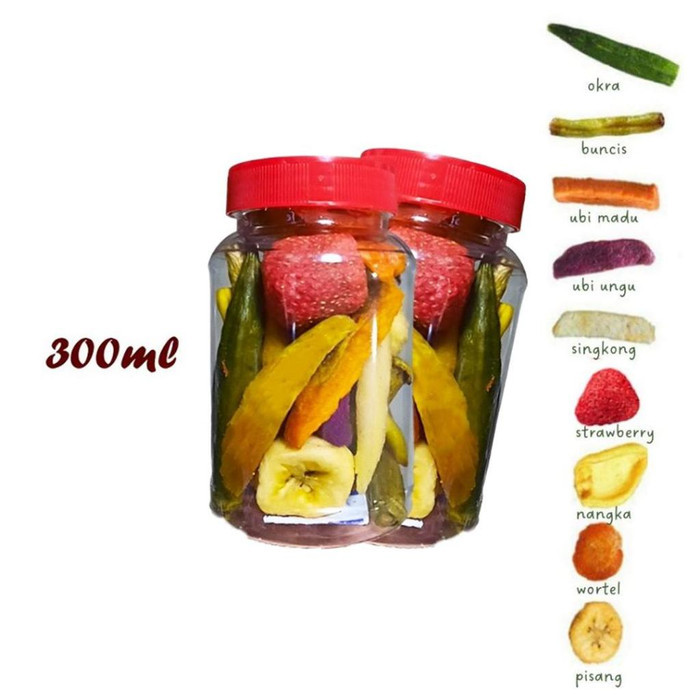 

EKSLUSIF 300ml Keripik Sayur Mix Premium Keripik Buah Snack Sehat