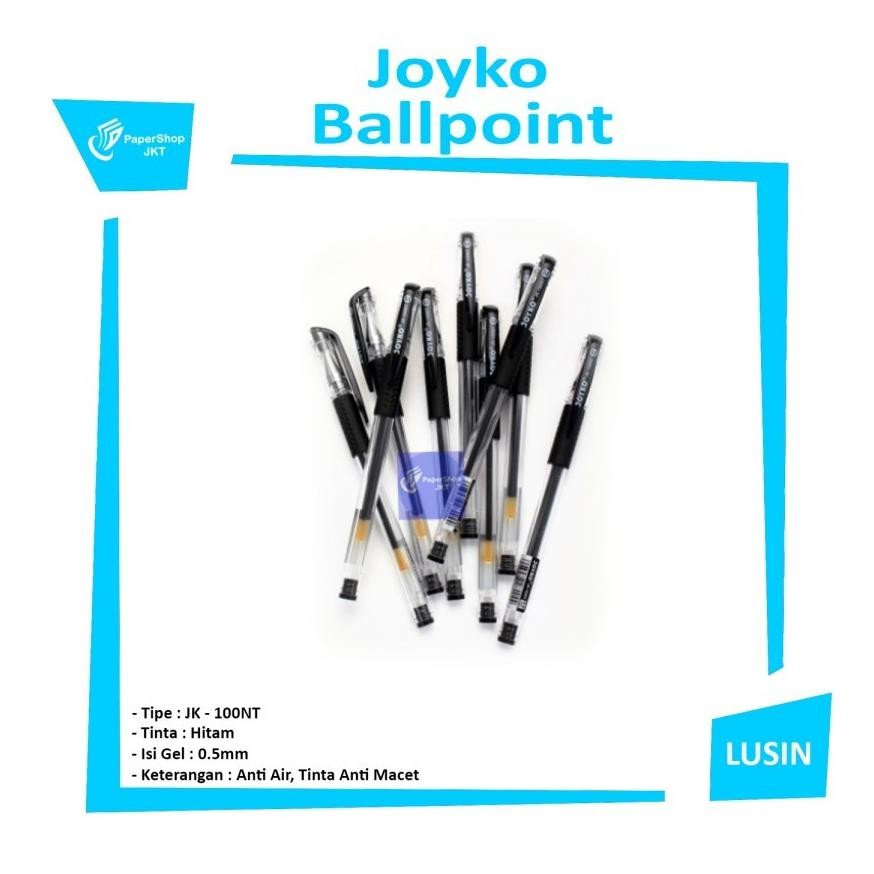 

et-98 JOYKO - JK-100NT Hitam Biru Pen - Pulpen Ballpoint - Lusin Viral