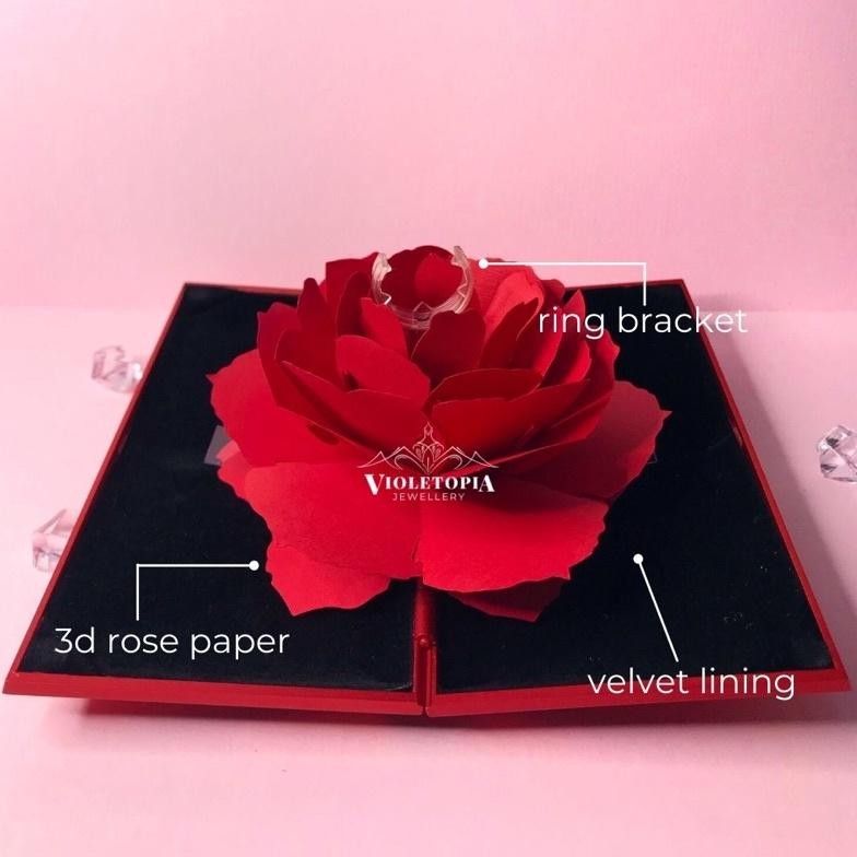 

COD [FREE GIFT] 3D Pop Up Rose Ring Box / Kado Ulang Tahun / Kotak Cincin Mawar Lamaran / Tempat Cincin Nikah / Box Cincin / Ring Box / Gift Box Mawar Merah / Hadiah Valentine / Kotak Hadiah / Promise Ring Box / Kado Ulang Tahun / Ring Box Cincin /Kado