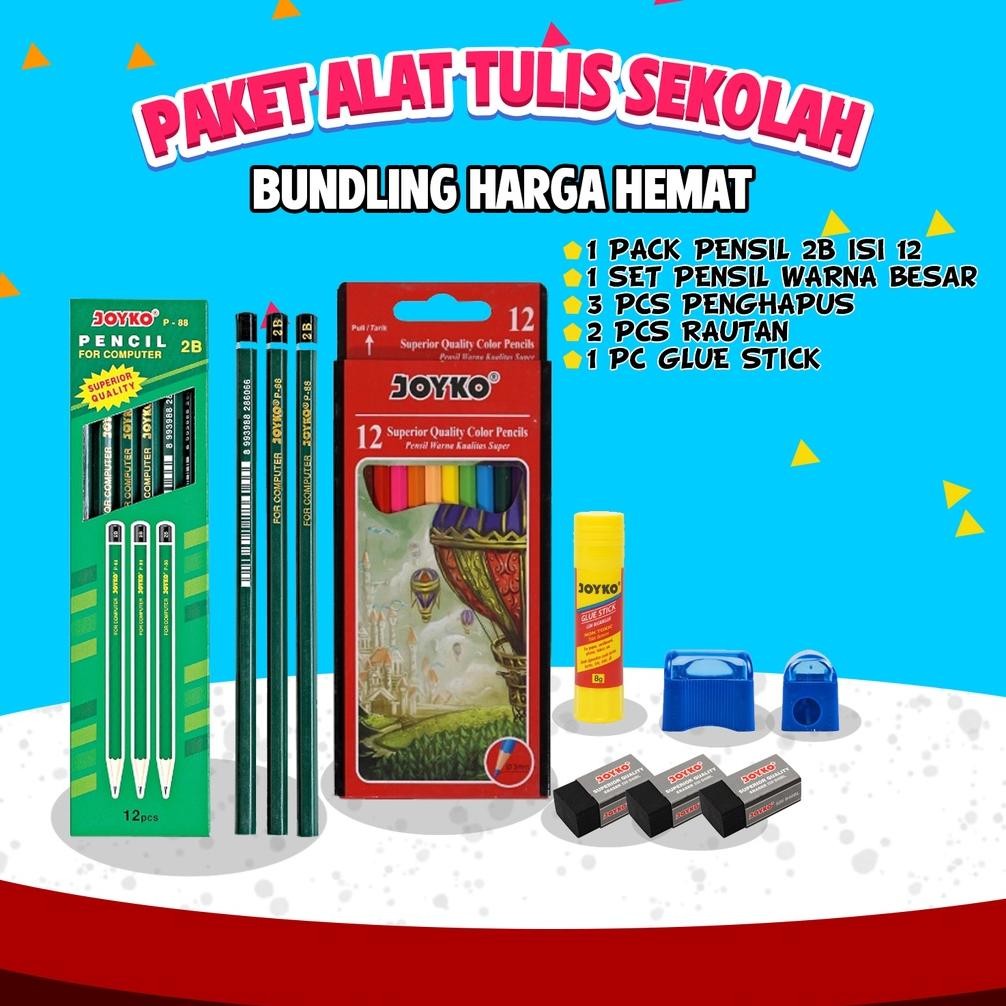 

hj-54 Paket alat tulis sekolah pintar /paket ATK sekolah hemat lengkap Joyko Original