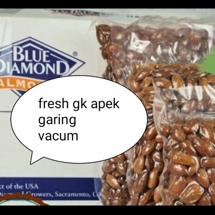 

SPECIAL Kacang Almond Panggang Blue diamond 500gr rasa tawar