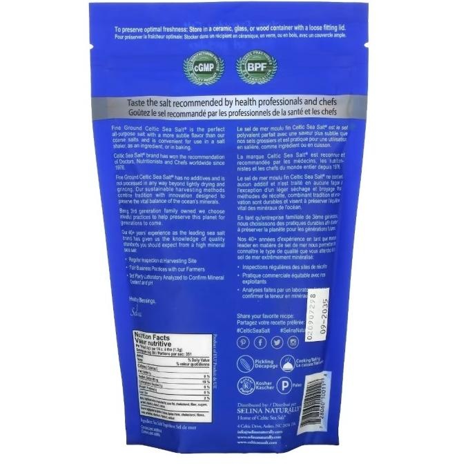 

Celtic Sea Salt Fine Ground Vital Mineral Blend 454 Gram Garam Laut