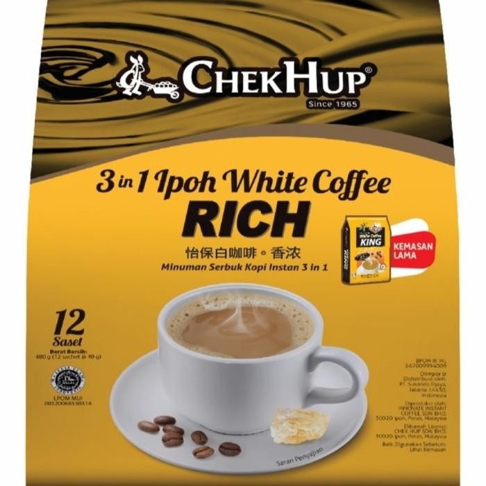 

Chek Hup 3in1 Ipoh White Coffee King 40gr x 15 BPOM RI 12 Sachet Kualitas Terbaik