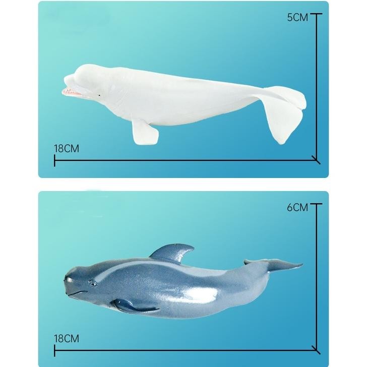 TERLARIS Mainan Binatang Laut Karet Figure Hewan Laut Sea Animal Model Toys Koleksi Bahan PVC Shark 