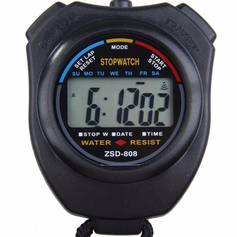 VIRAL TaffSPORT Stopwatch Profesional LCD dengan Strap - ZSD-808 ua-86