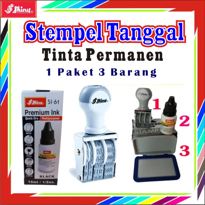 

STEMPEL CAP TANGGAL TINTA PLASTIK KEMASAN KANTOR TOKO SHINY RETURE EXP